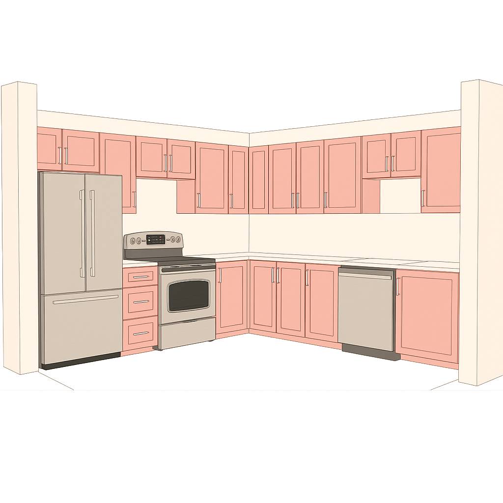10FT x 10FT L-Shape Kitchen